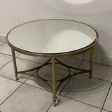 Round coffee table vintage mirror