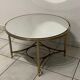 Table basse ronde miroir vintage