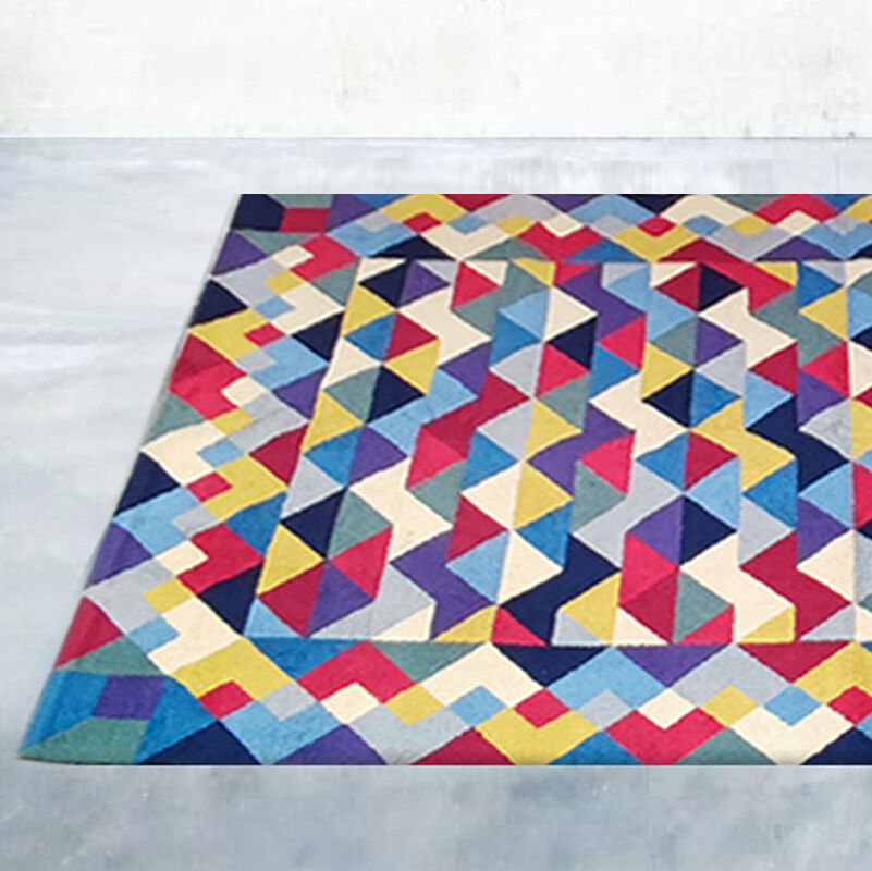 1980s Gorgeous Woolen Rug by Ottavio Missoni called "Pyramid. Limited edition