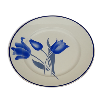 Dessert plate in earthenware Moulin des loups ² Hamage model Simone diam 21 cm