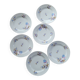 6 BD Limoges dessert plates – geometric floral decoration – 1950s