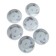 6 BD Limoges dessert plates – geometric floral decoration – 1950s