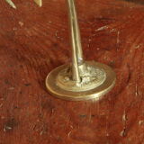 Brass heron statue