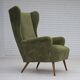 1960s, Scandinavian design, highback armchair, furniture velour.