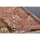 Vintage Turkish Oushak handmade wool cotton orange area rug 201x281