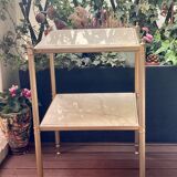 Brass and marble side table