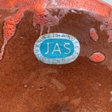 Ambient spot in orange glazed terracotta from the 1960s