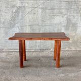 Table basse brutaliste forme libre 1970