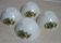 Lot de 4 bols Arcopal en verre blanc avec décor fruits vintage
