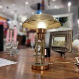 "Mushroom" table lamp, gilt brass, Claude-Paz Et Silva, Art Deco, 1930s – France