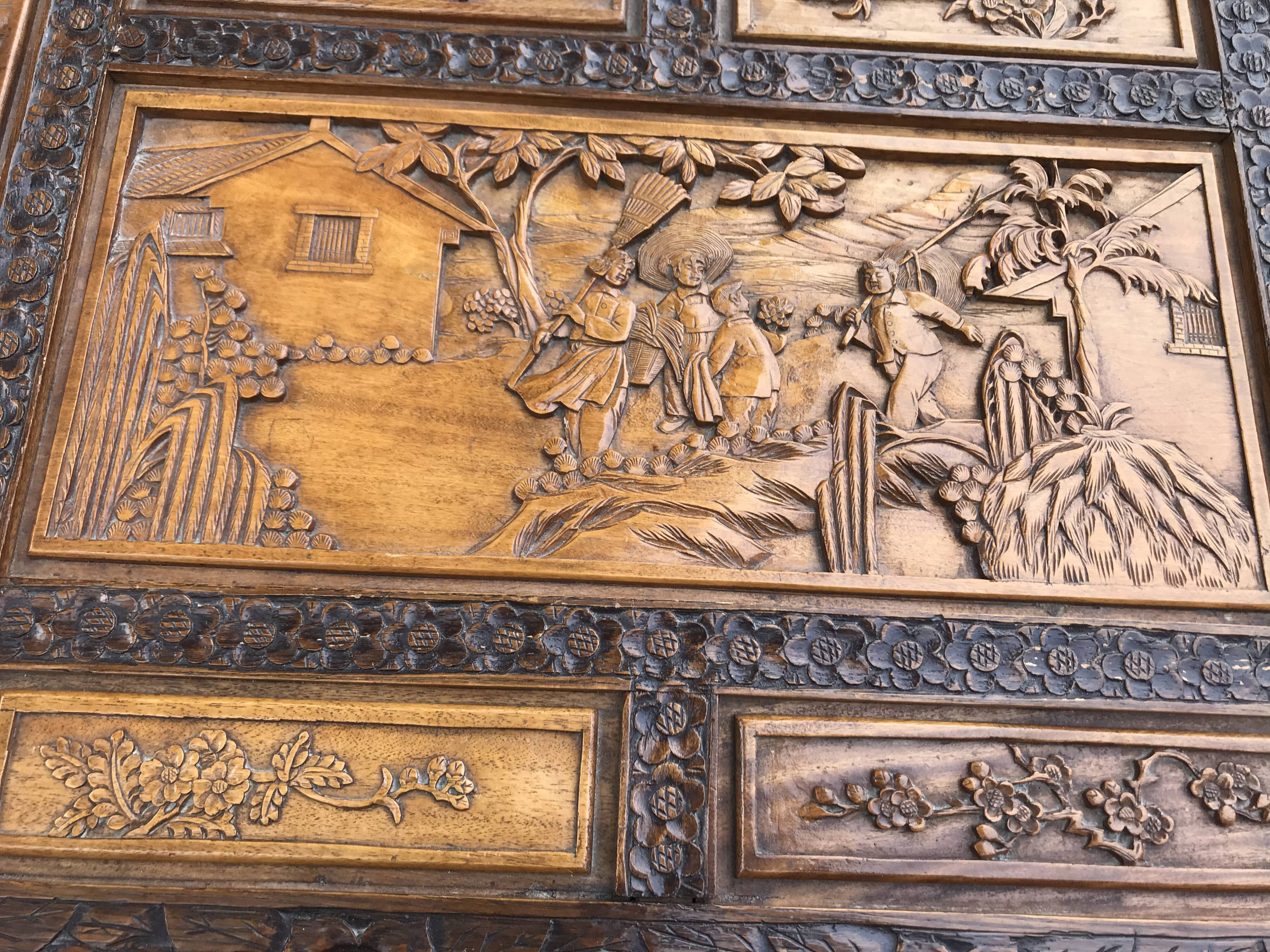 Indonesian sculpted chest