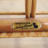 Pair of rattan chairs Audoux & Minnet 1960