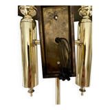 Pair of brass wall lights, 1950.