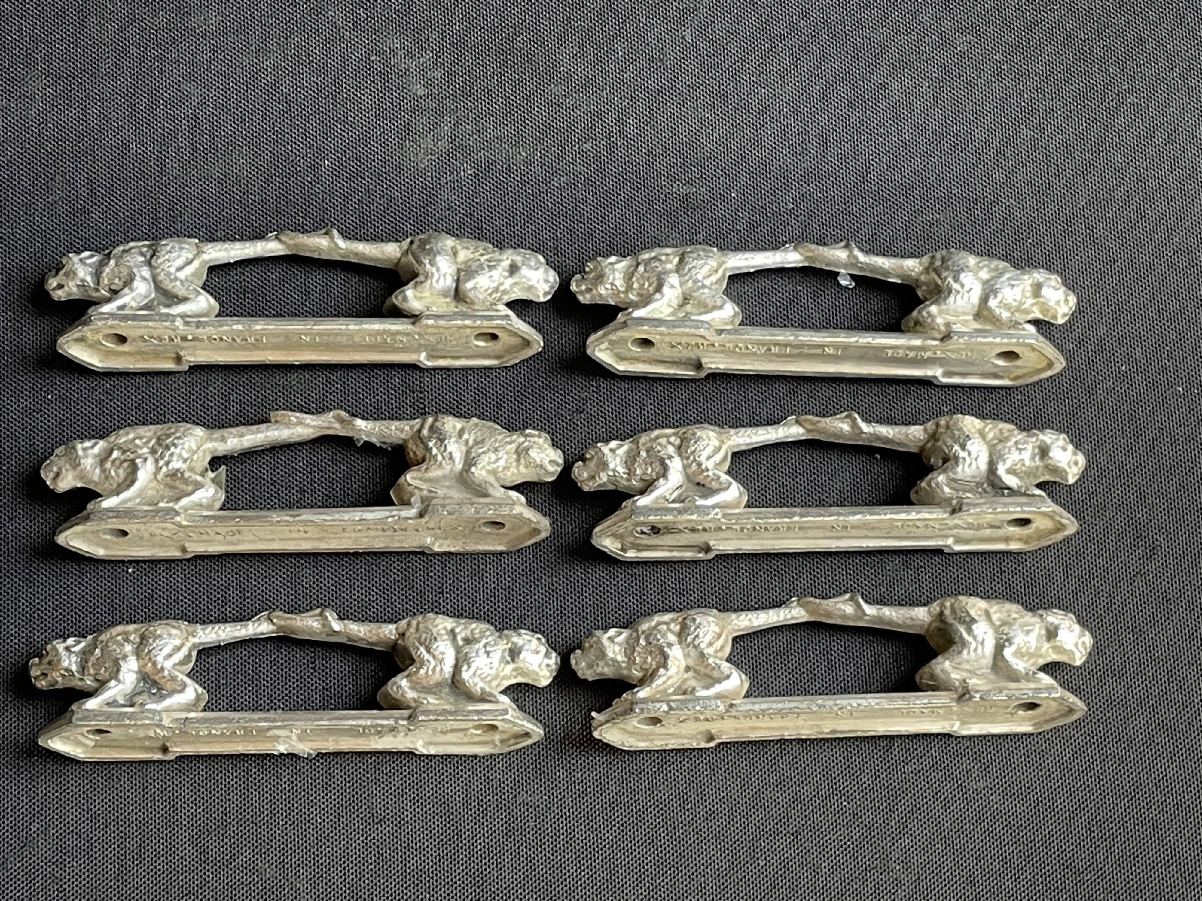 6 zoomorphic knife holders - Orfèvrerie REX