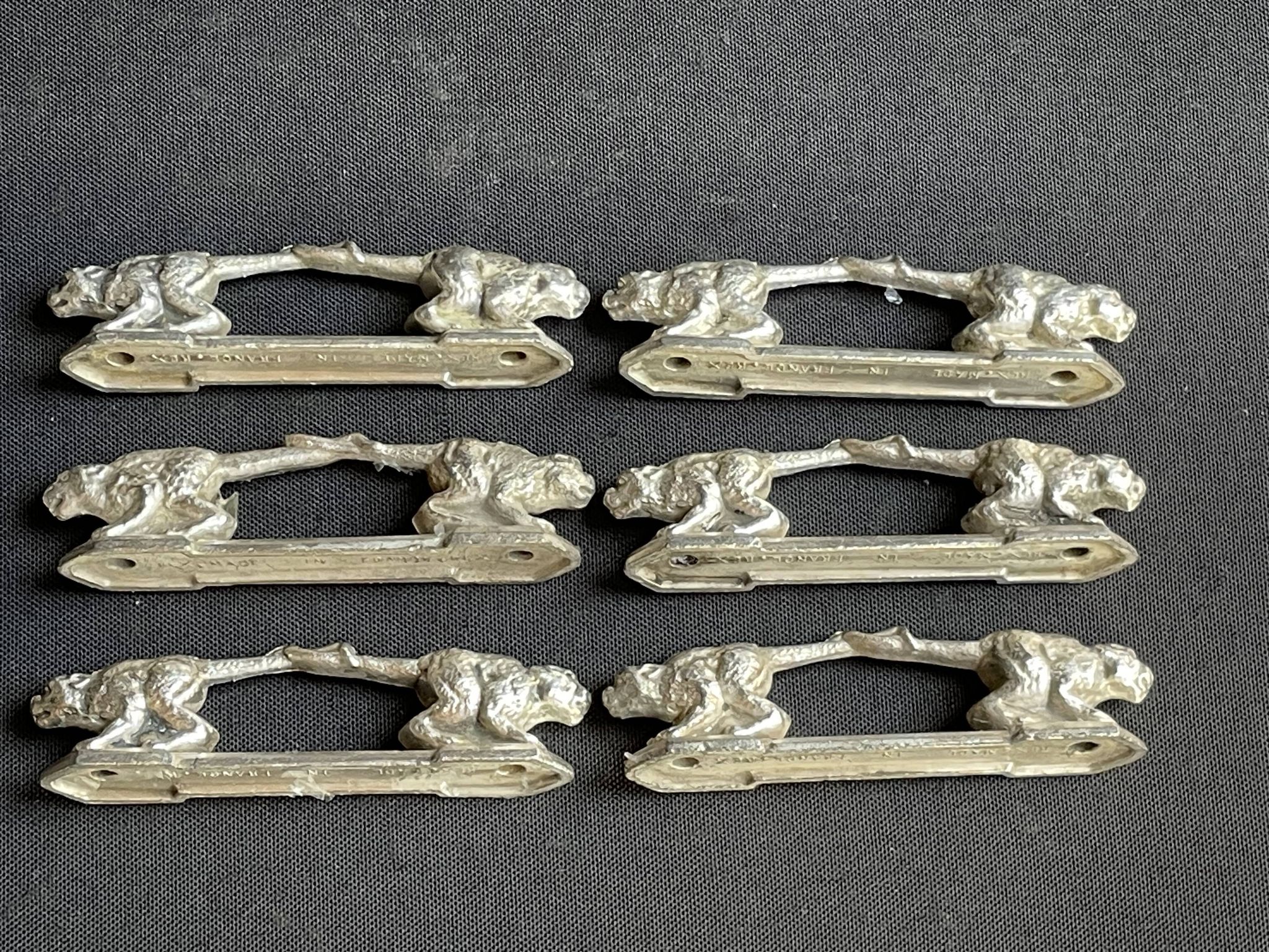 6 porte-couteaux zoomorphes - Orfèvrerie REX