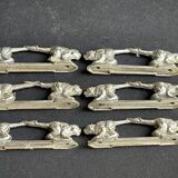 6 zoomorphic knife holders - Orfèvrerie REX