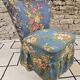 Fauteuil coktail en tissu fleuri, 1960