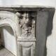 Louis XV style white Carrara marble fireplace, 19th century.