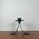 Vintage black wrought iron candle holder. 1960s/70s