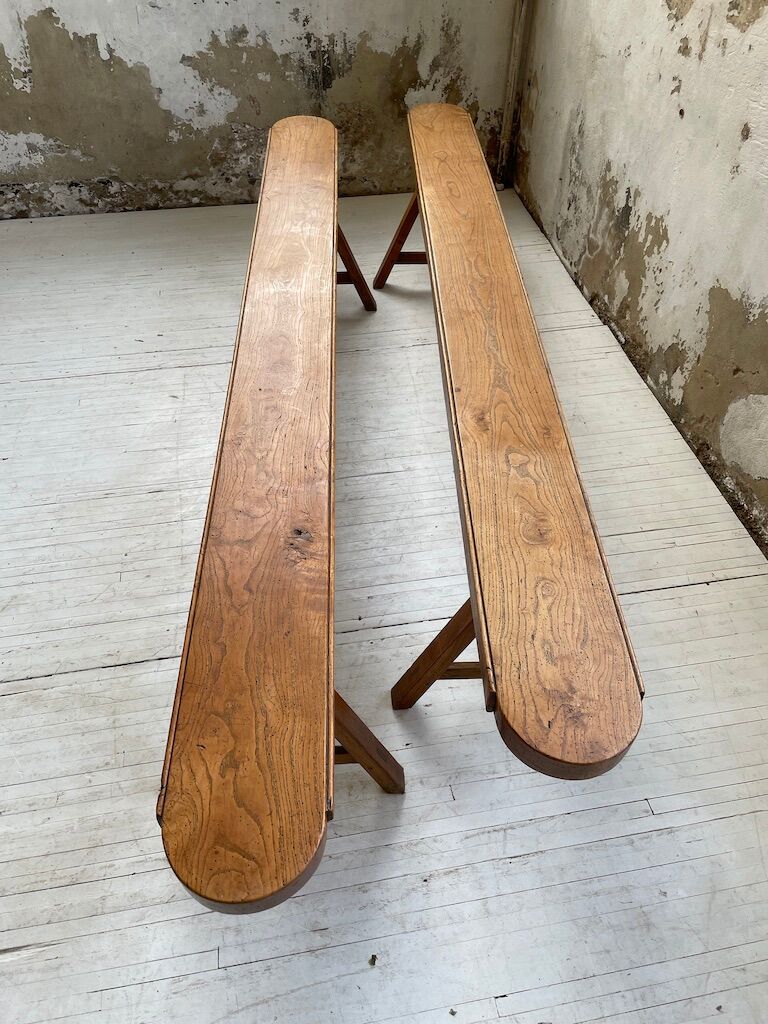 Pair of bench early 1900 oak