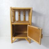 Vintage rattan bedside table