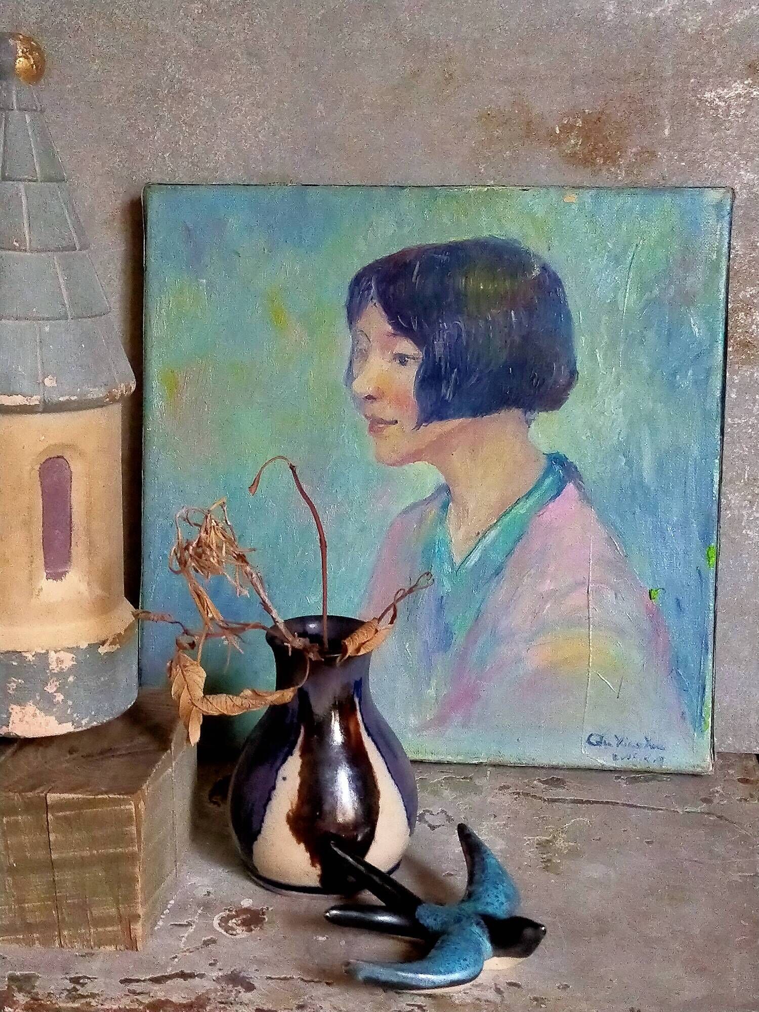 Oil painting on canvas "The little Chinese girl"