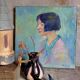 Oil painting on canvas "The little Chinese girl"