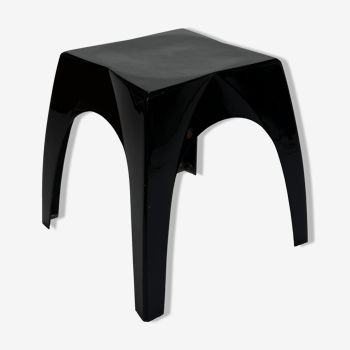 Italian fiberglass black stool, 1960s