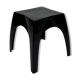 Italian fiberglass black stool, 1960s