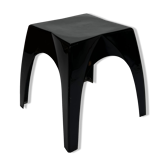 Italian fiberglass black stool, 1960s