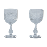 Pair of crystal water glasses from Baccarat model lucullus