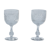Pair of crystal water glasses from Baccarat model lucullus