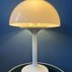 Vintage white Space Age Dijkstra mushroom table lamp