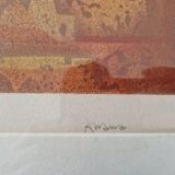 Maurice Arama (born in 1934) - Color lithograph on paper - Artist's proof - Land of peace