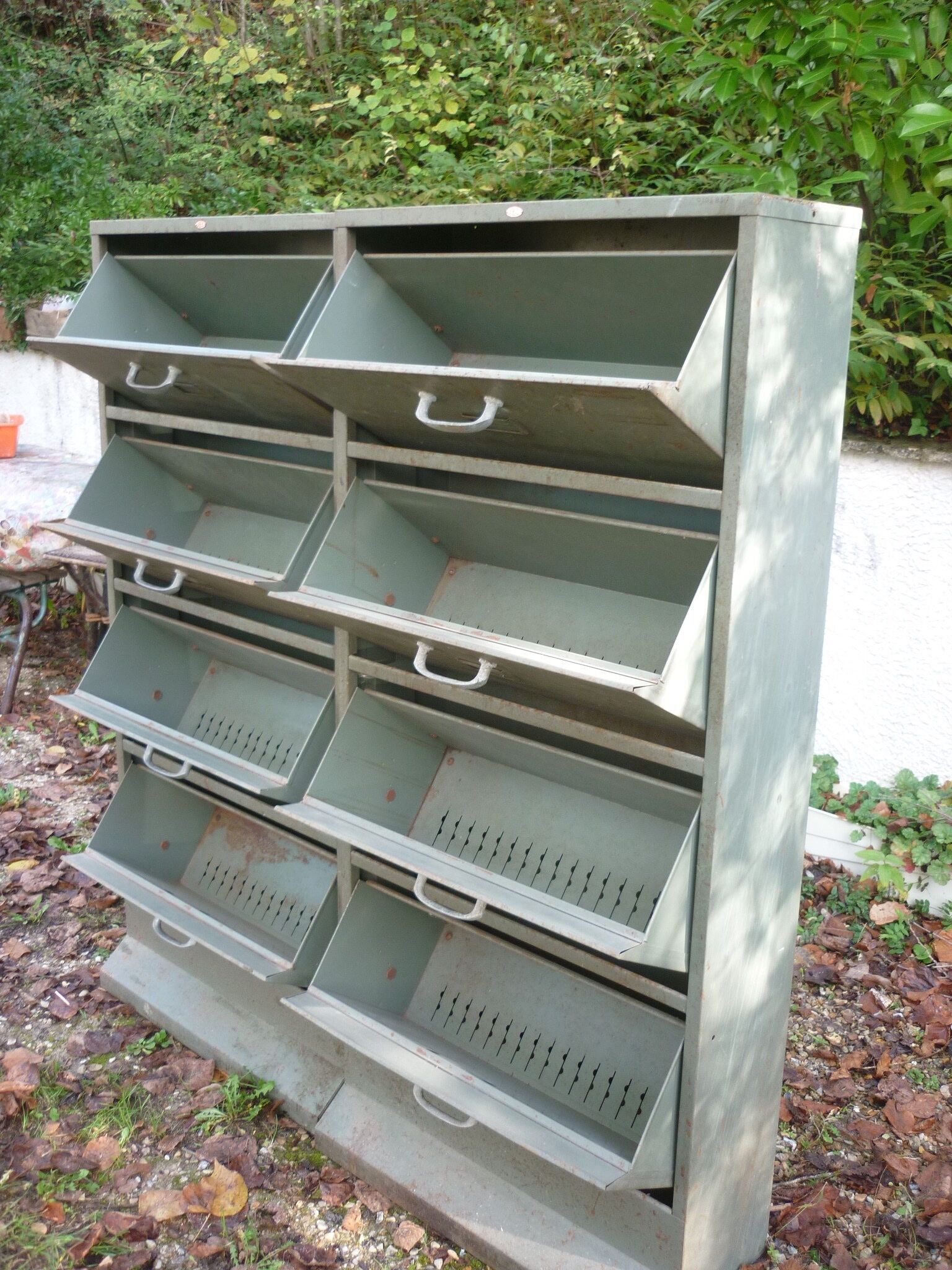 Workshop cabinet 4 swivel drawers in iron JEC 1960