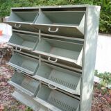 Workshop cabinet 4 swivel drawers in iron JEC 1960