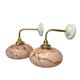 Paire d’appliques murales Art Déco en opaline marbrée