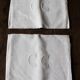Pair Antique damask napkins white Monograms C C