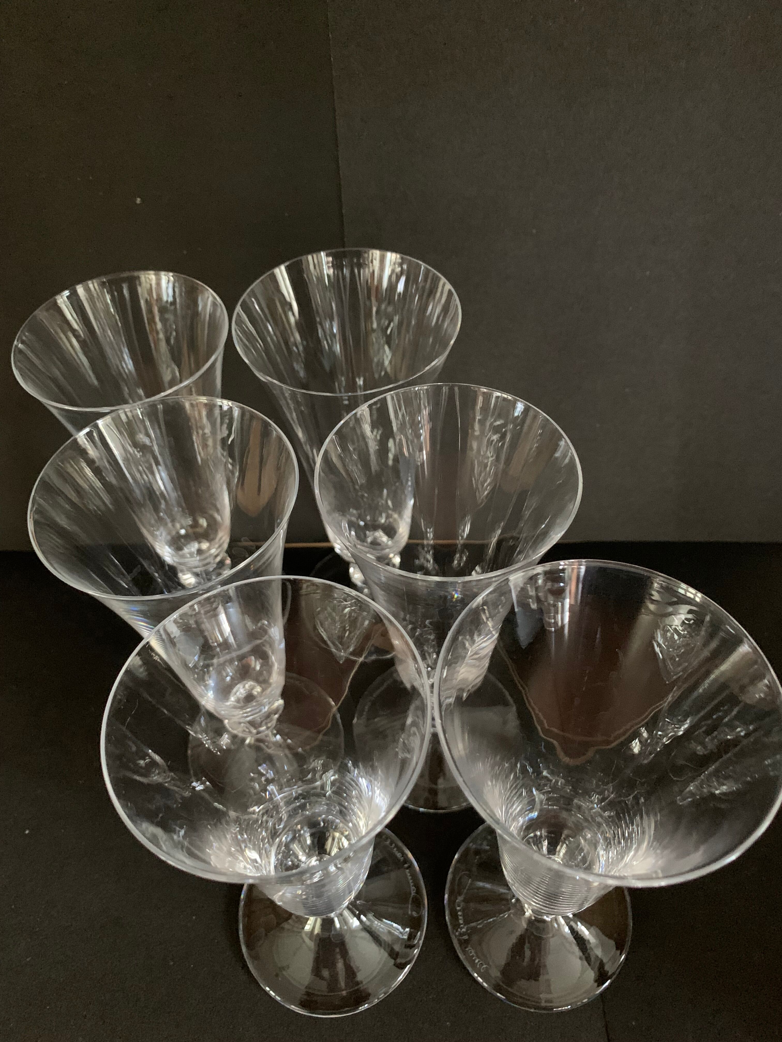 Daum crystal flutes