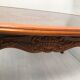 Cherry coffee table with cane top and vintage glass