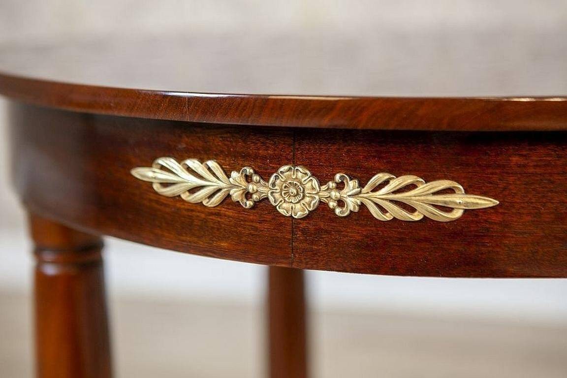 Late 19th Century Biedermeier Mahogany Oval Side Table, 1890s
