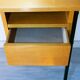 Bureau moderniste année 70, chêne et métal