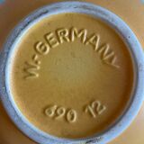Round yellow vase stamped W. Germany 690-12 – Vintage