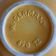 Round yellow vase stamped W. Germany 690-12 – Vintage
