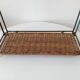 Vintage wall or table shelf in wrought iron and rattan