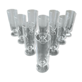 Set of 10 vintage champagne flutes