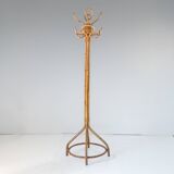 Vintage Curved Bamboo Coat Rack, Italy, 1950s