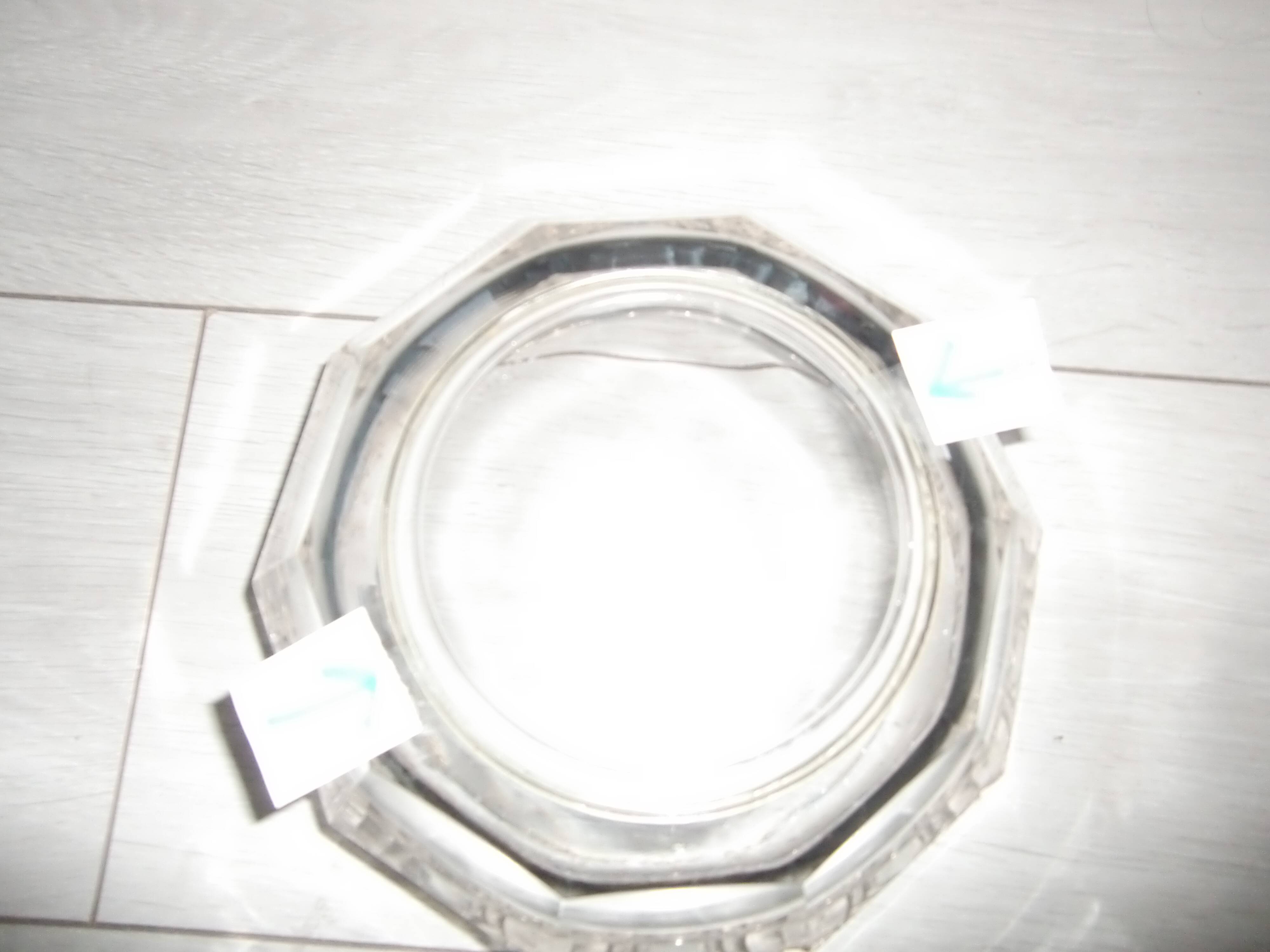 Solid crystal salad bowl