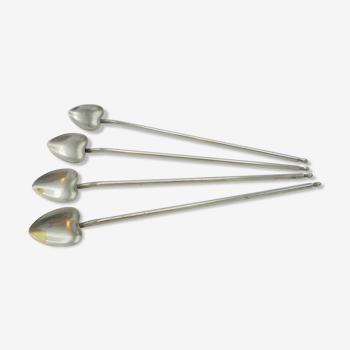 Set of 4 long-handled spoons