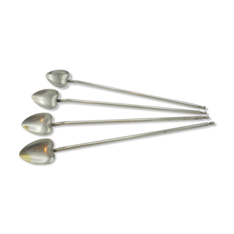 Set of 4 long-handled spoons